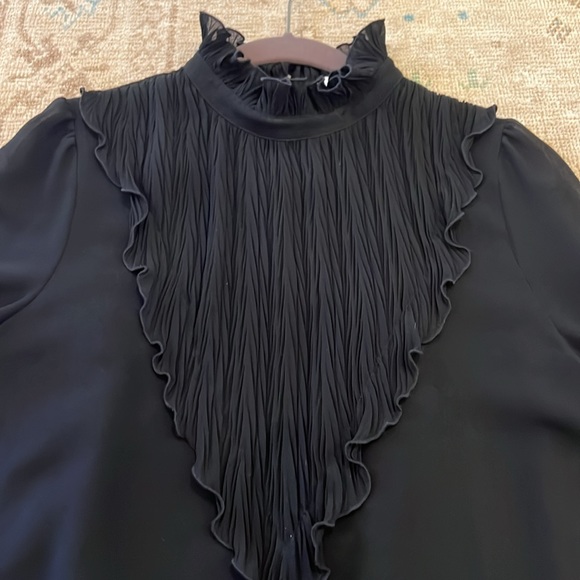 See by Chloe Black Blouse with Ruffle Collar and Cuffs - Picture 8 of 10